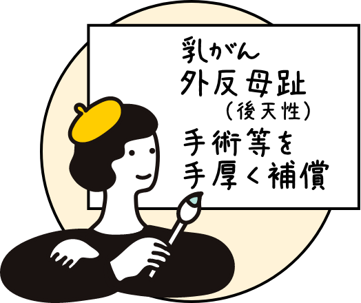 保険の特徴 ポイントイラスト